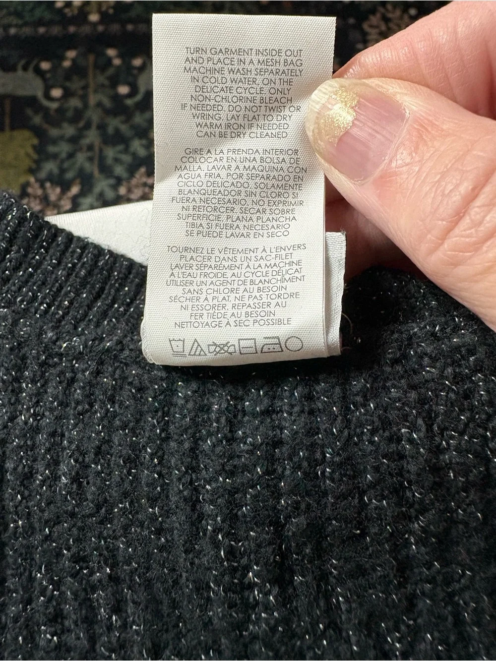 CAbi Black Open-Front Pocketed Knit Shrug